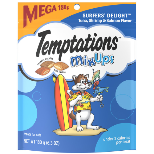 Temptations Cat Treats Mixups Surfers Delight Mega Bag 6.3oz