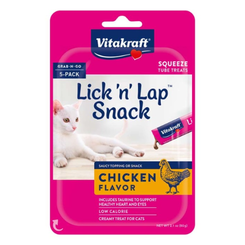 Vitakraft Cat Treats Lick N Lap Chicken 5 Pack