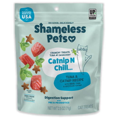 Shameless Cat Treats Crunchy Catnip N Chill 2.5oz