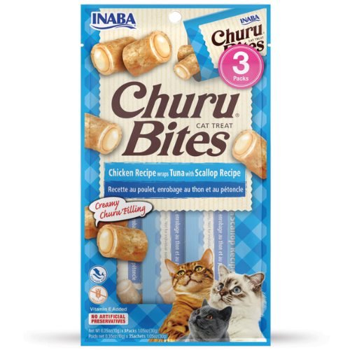 Churu Bites Wraps Cat Treats Tuna & Scallop 1.05oz