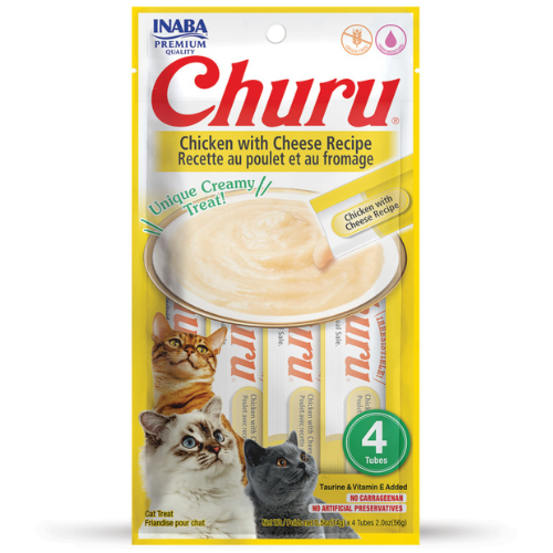 Churu Lickable Cat Treats Chicken With Cheese 4 Pack .5oz