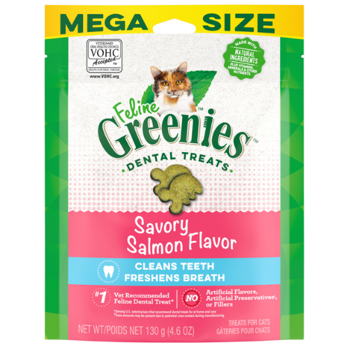Feline Greenies Dental Cat Treats Salmon 4.6oz