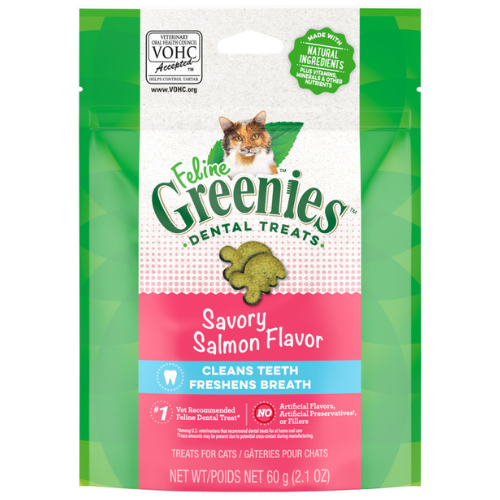 Feline Greenies Dental Cat Treats Salmon 2.1oz