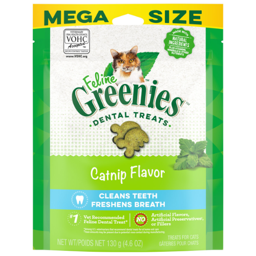 Feline Greenies Dental Cat Treats Cat Nip 4.6oz