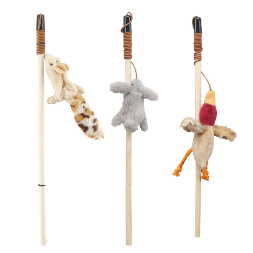 Ethical Cat Toy Skinneeez Forest Friends Wand Teaser