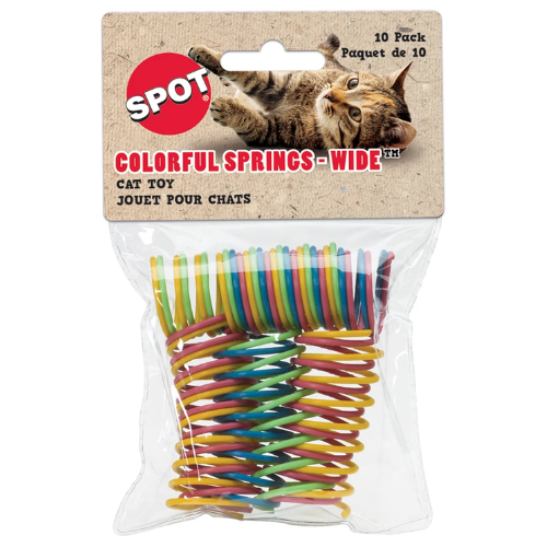 Ethical Cat  Toys Wide Colorful Springs 10 Pack