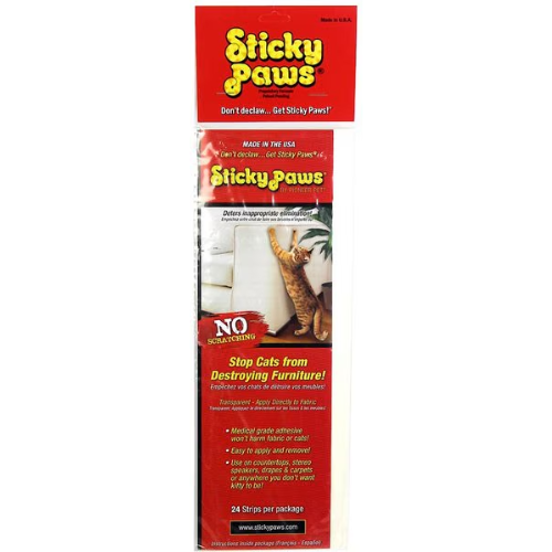 Sticky Paws Furniture Cat Deterrent Strips 24CT