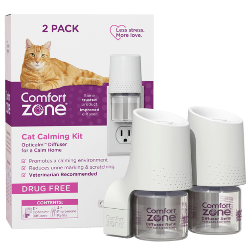 Comfort Zone Calming Diffuser Two Room Kit For Cats