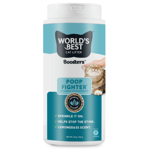 World's Best Booster Poop Fighter Litter Deoderizer 18oz