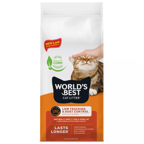 World's Best Cat Litter Low Tracking & Dust Unscented Clumping Corn Cat