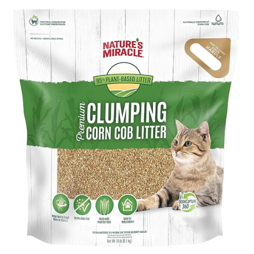 Nature's Miracle Premium Clumping Corn Cat Litter 18#