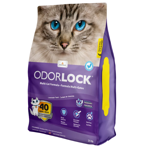 Intersand Odor Lock Lavender Scented Multi Cat Clumping Clay Litter 25#