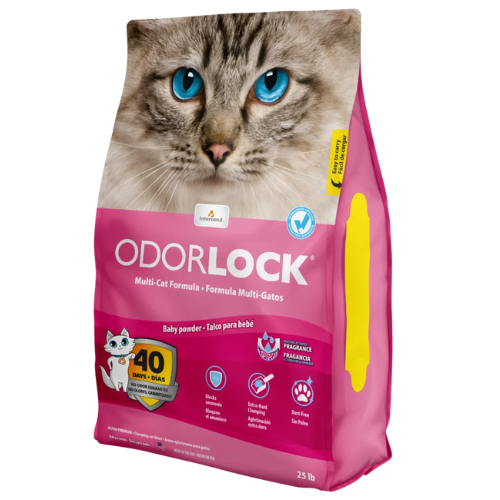 Intersand Odor Lock Baby Powder Scented Multi Cat Clumping Clay Litter 25#