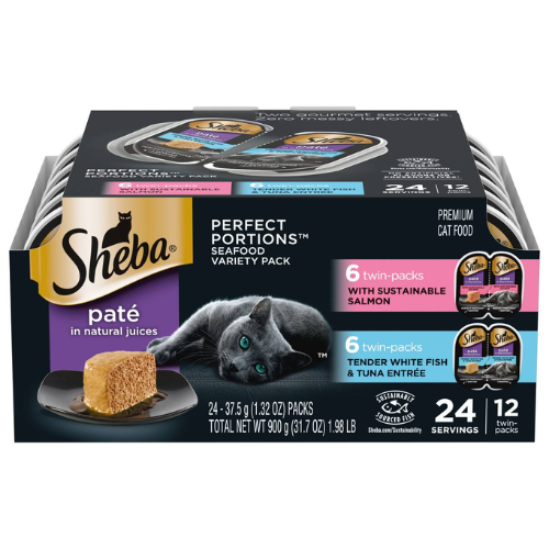 Sheba Perfect Portions Cat Whitefish & Tuna Pate & Salmon Pate Variety 12pk
