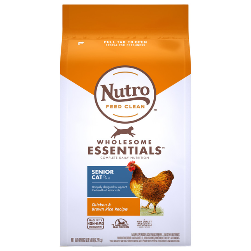 Nutro Wholesome Essentials Indoor Senior 7+ Cat Chicken & Rice 5#