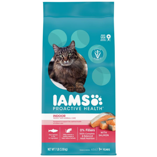 Iams Pro Active Health Indoor Cat Weight & Hairball Salmon 7#