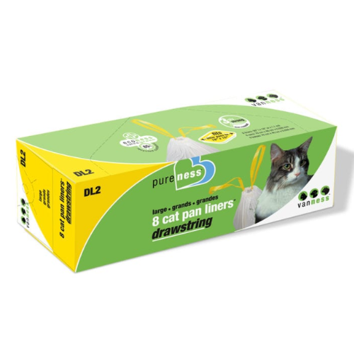 Van Ness Cat Litter Pan Liners Large Drawstring Liner 8 Pack