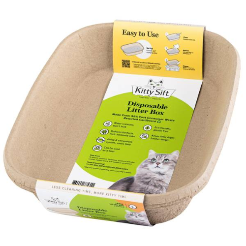 Kitty Sift Large Disposable Cat Litter Box 3 Pack