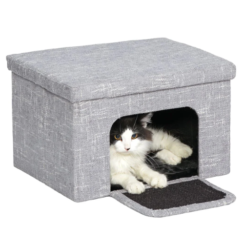Midwest Homes For Pets Curious Cat Cottage Silver Mesh