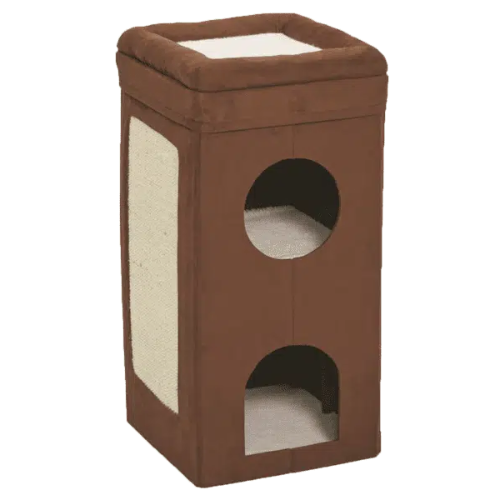 Midwest Curious Cat Brown Double Unit Cube Condo 30"