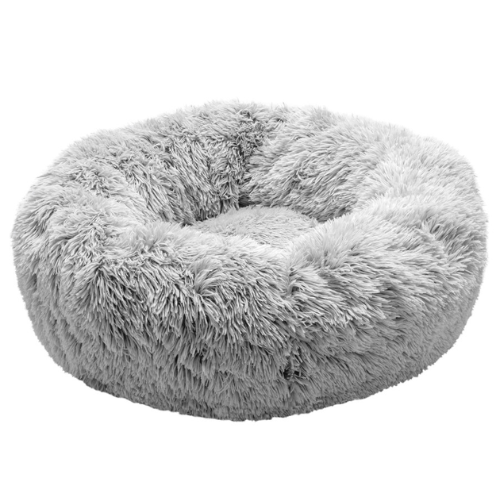 Furhaven Calming Cuddler Pet Bed Medium Grey 30"