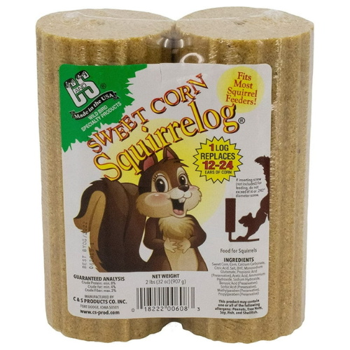C&S Squirrel Log Nut & Sweet Corn Refill 2pk 16oz