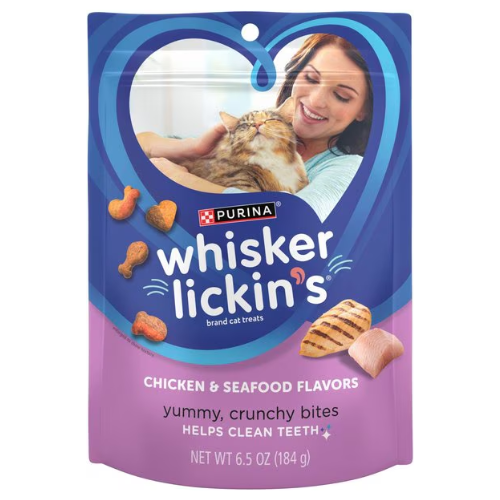Purina Cat Treats Whisker Lickin's Chicken & Seafood 6.5oz