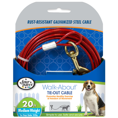 Petcrest Dog Tie Out Cable Medium 20'