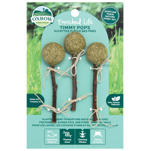Oxbow Enriched Life Treat Timothy Lollipops 3ct