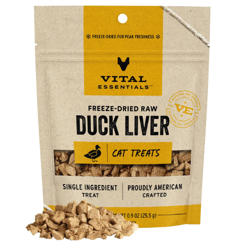 Vital Essentials Cat Treat Freeze Dried Duck Liver .9 oz