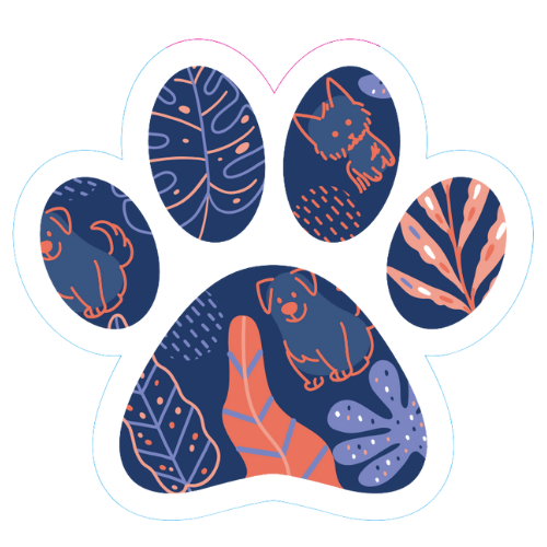 Dog Paw Pet Plants Large Sticker