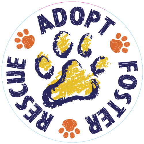 "Adopt Foster Rescue" Paw Large Sticker