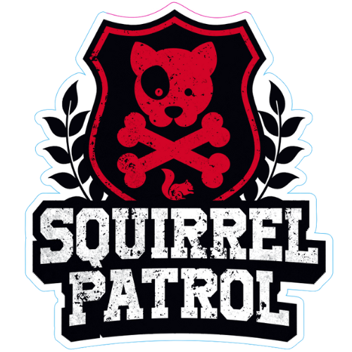"Squirrel Patrol" Dog Large Sticker