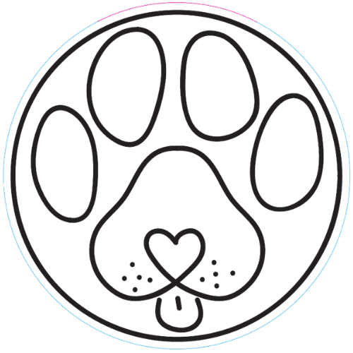 Pawface Large Sticker