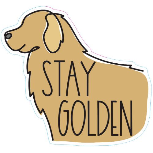 "Stay Golden" Retriever Large Sticker