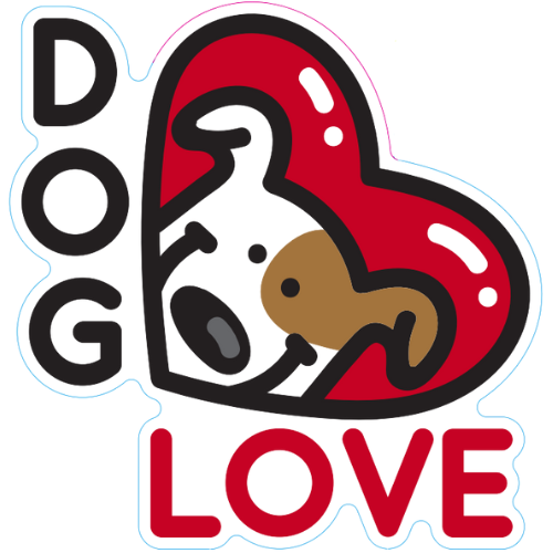 "Dog Love" Large Sticker