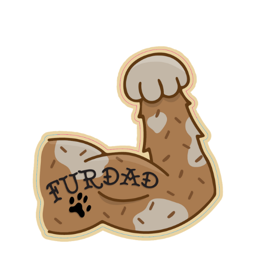 "Fur Daddy" Small Sticker