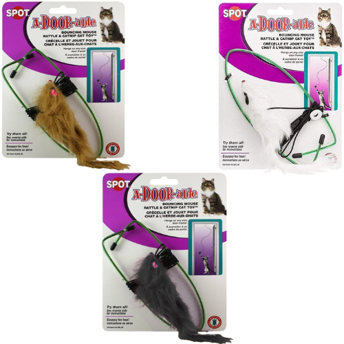 SPOT A-Door-Able Bouncing Mouse Catnip Toy