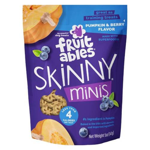 Fruitables Skinny Mini Dog Treats Pumpkin Berry 5oz