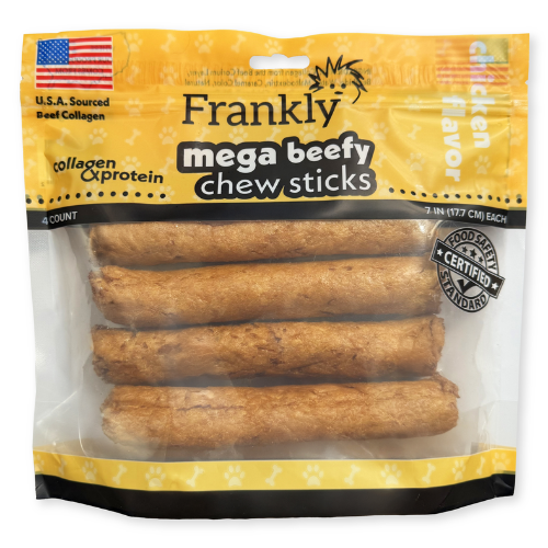 Frankly Dog Chews Mega Beefy Sticks Chicken 7" 4pk