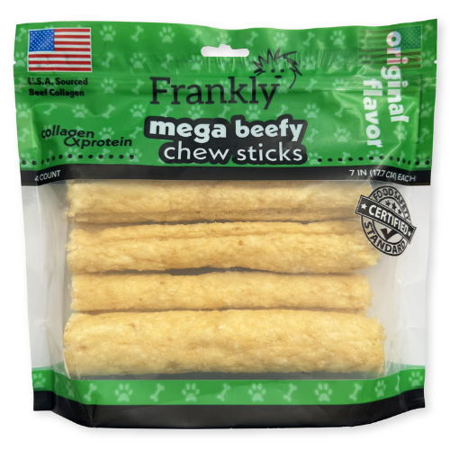 Frankly Dog Chews Mega Beefy Sticks Original 7" 4pk