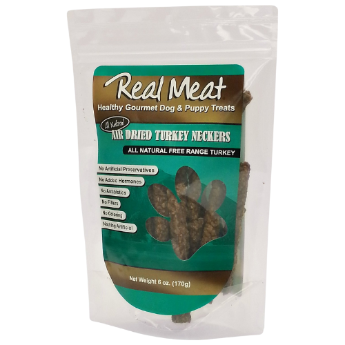 Real Meat Company Air Dried Turkey Neckers Dog Chews 6oz