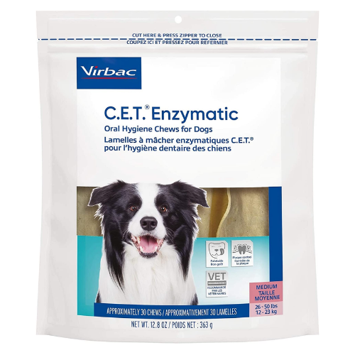 Virbac C.E.T. Dog Chews Enzymatic Oral Hygiene Care Medium 30 Pack