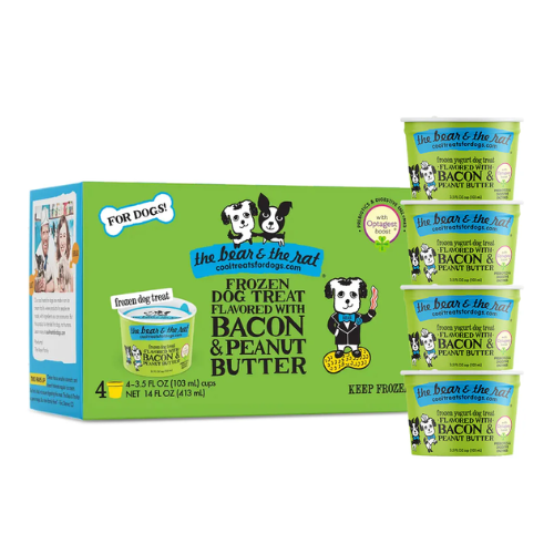 The Bear & The Rat Dog Treats Frozen Yogurt Bacon & PB 3.5oz 4 Pack