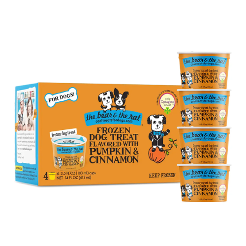 The Bear & The Rat Dog Treats Frozen Yogurt Pumpkin 3.5oz 4 Pack