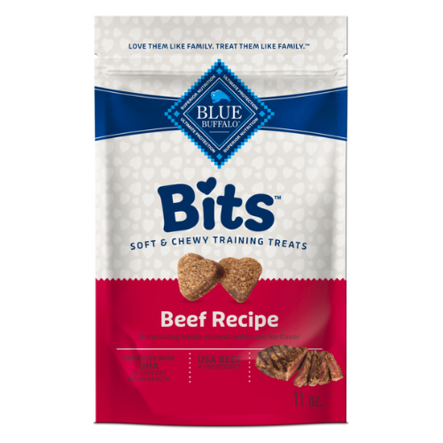 Blue Buffalo Bits Tender Beef Recipe Dog Treats 11oz