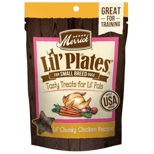 Merrick Dog Treats Lil Plates Lil Chunky Chicken Recipe 5oz