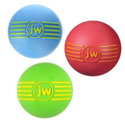 JW Pet iSqueak Rubber Ball Medium Dog Toy Assorted Color
