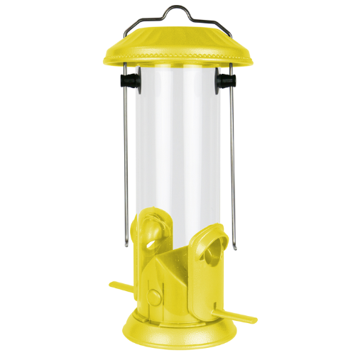 Americas Favorite Deluxe Tube Feeder With Thistle Inserts Yellow 8"
