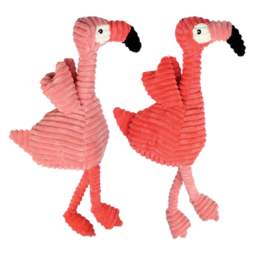 Multipet Pet Envy Corduroy Flamingo Dog Toy